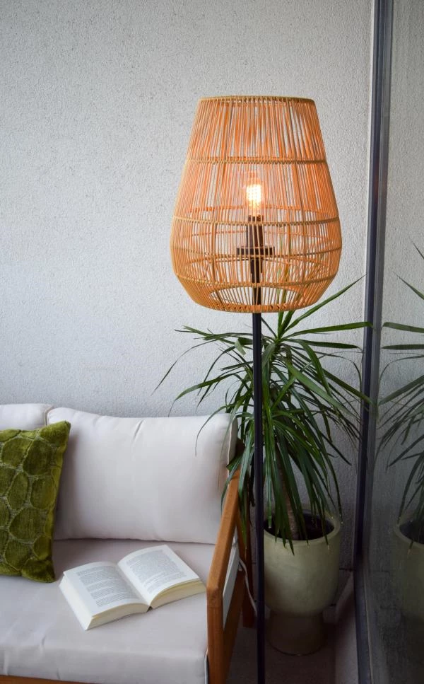 Lucide NERIDA - Lámpara de suelo Dentro/Fuera - Ø 35 cm - 1xE27 - IP44 - Natural - ambiente 1